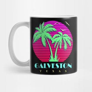 Galveston Texas Palm Trees Sunset Mug